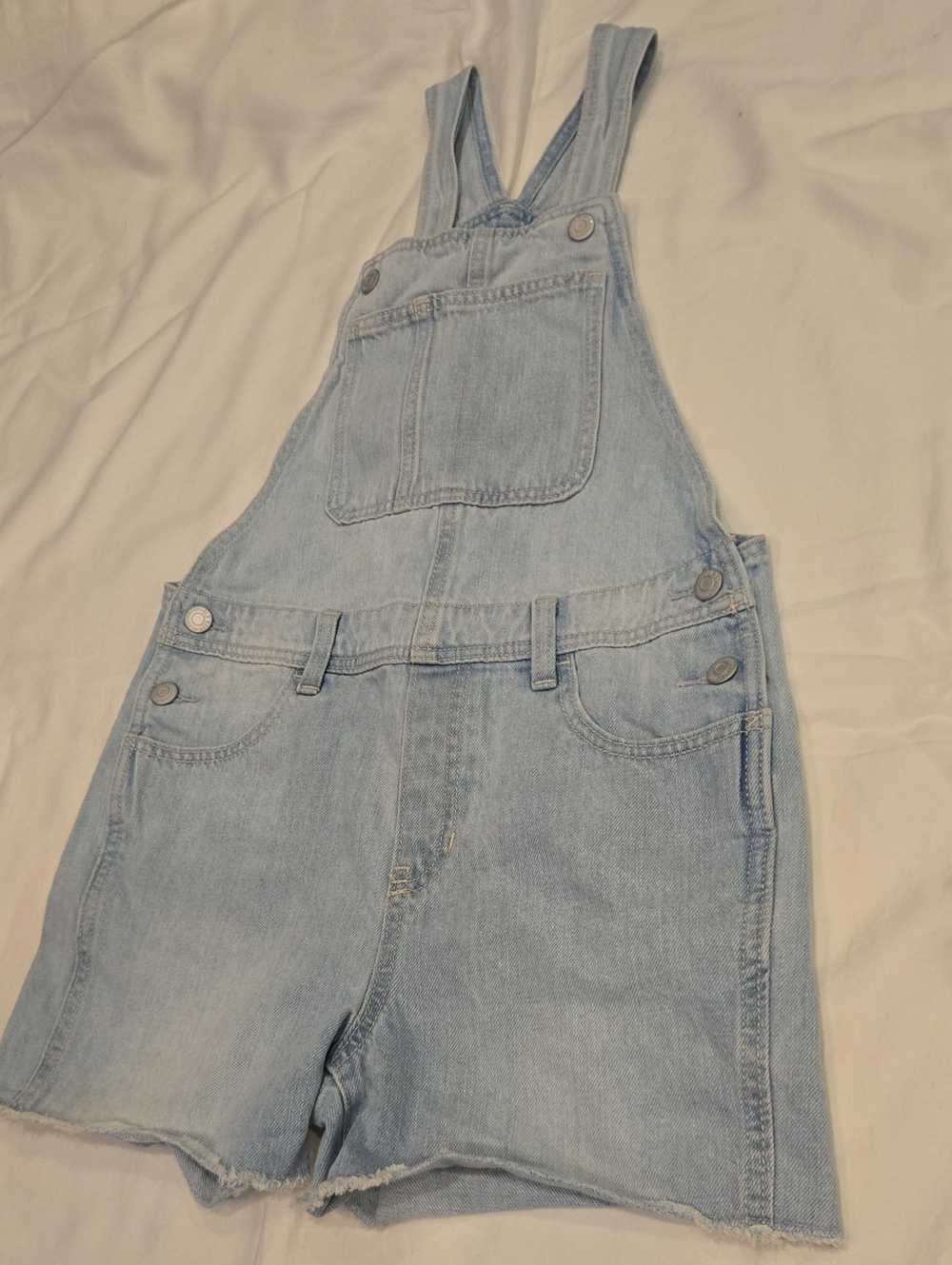 Old Navy Light Blue Denim Shortalls Overalls - Kids Size 10-12